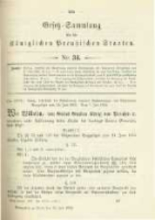 Gesetz-Sammlung für die Königlichen Preussischen Staaten. 1902.07.22 No34