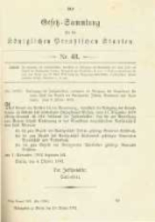 Gesetz-Sammlung für die Königlichen Preussischen Staaten. 1902.10.10 No43