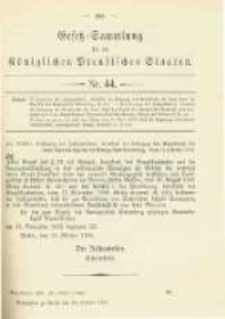Gesetz-Sammlung für die Königlichen Preussischen Staaten. 1902.10.30 No44