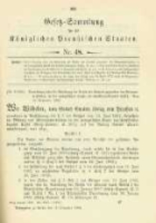Gesetz-Sammlung f&uuml;r die K&ouml;niglichen Preussischen Staaten. 1902.12.16 No48