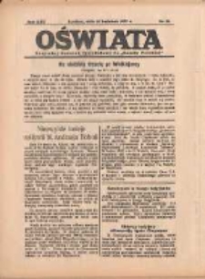 Oświata: bezpłatny dodatek tygodniowy do "Gazety Polskiej" 1937.04.18 R.25 Nr16