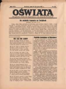 Oświata: bezpłatny dodatek tygodniowy do "Gazety Polskiej" 1937.08.15 R.25 Nr33
