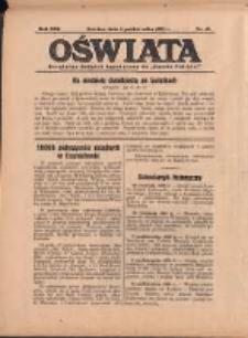 Oświata: bezpłatny dodatek tygodniowy do "Gazety Polskiej" 1937.10.03 R.25 Nr40