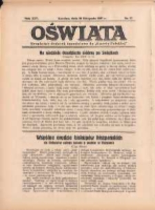 Oświata: bezpłatny dodatek tygodniowy do "Gazety Polskiej" 1937.11.21 R.25 Nr47