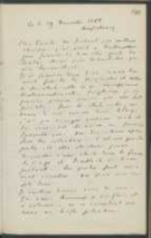 List Józefa Ignacego Kraszewskiego do Wawrzyńca Benzelstjerny-Engeströma z 19 listopada 1884 roku