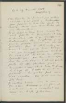 List Józefa Ignacego Kraszewskiego do Wawrzyńca Benzelstjerny-Engeströma z 19 listopada 1884 roku