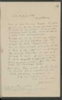 Listy Jńca Benzelstjerny-EngeströmaList Józefa Ignacego Kraszewskiego do Wawrzyńca Benzelstjerny-Engeströma z 11 marca 1885 roku