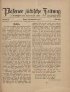 Posener j&uuml;dische Zeitung: herausgegeben vom Verein liberaler Juden 1920.09 Jg.1 Nr4