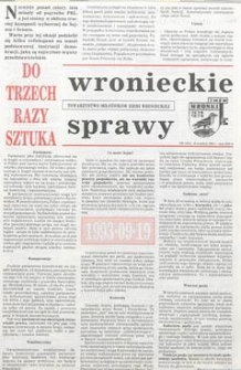 Wronieckie Sprawy 1993.09.19 Nr10(32)