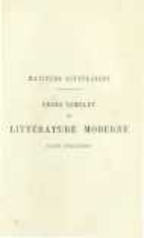 Matin&eacute;es litt&eacute;raires: cours complet de litt&eacute;rature moderne. T.2