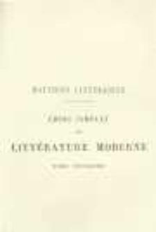 Matin&eacute;es litt&eacute;raires: cours complet de litt&eacute;rature moderne. T.3
