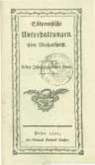 Südpreussische Unterhaltungen: eine Wochenschrift. 1801.11.07 Jahrg.1 No.1