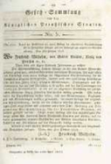 Gesetz-Sammlung für die Königlichen Preussischen Staaten. 1815.04.20 No5