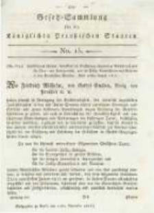 Gesetz-Sammlung f&uuml;r die K&ouml;niglichen Preussischen Staaten. 1815.11.21 No15