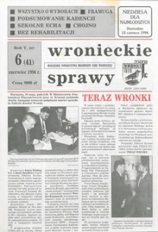 Wronieckie Sprawy 1994.06 R.5 Nr6(41)