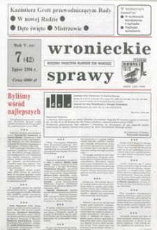 Wronieckie Sprawy 1994.07 R.5 Nr7(42)