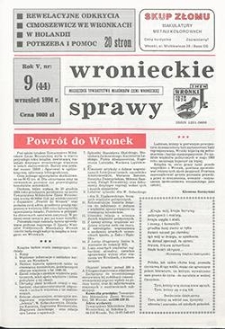 Wronieckie Sprawy 1994.09 R.5 Nr9(44)