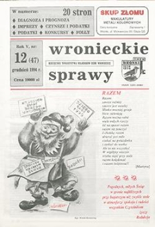 Wronieckie Sprawy 1994.12 R.5 Nr12(47)