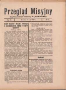 Przegląd Misyjny: bezpłatny dodatek miesięczny do "Gazety Polskiej" 1929.05.14 R.4 Nr5