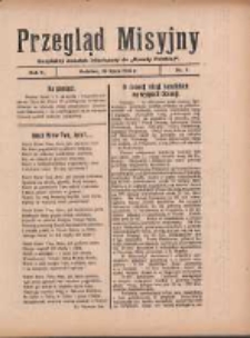 Przegląd Misyjny: bezpłatny dodatek miesięczny do "Gazety Polskiej" 1930.07.29 R.5 Nr7