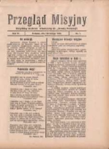 Przegląd Misyjny: bezpłatny dodatek miesięczny do "Gazety Polskiej" 1931.02.24 R.6 Nr1