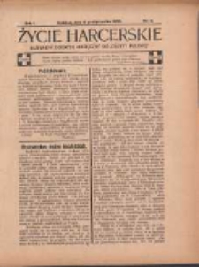Życie Harcerskie: bezpłatny dodatek miesięczny do "Gazety Polskiej" 1929.10.08 R.1 Nr4