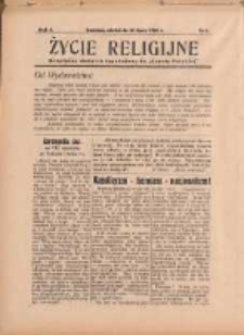 Życie Religijne: bezpłatny dodatek tygodniowy do "Gazety Polskiej" 1939.07.23 R.1 Nr1