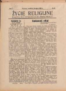 Życie Religijne: bezpłatny dodatek tygodniowy do "Gazety Polskiej" 1939.07.30 R.1 Nr2