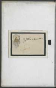 Wizytówka Józefa Ignacego Kraszewskiego, bez daty