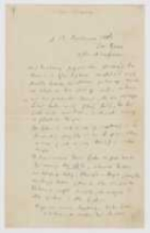 List J&oacute;zefa Ignacego Kraszewskiego do [Adama Miłaszewskiego] z 13 października 1886 roku