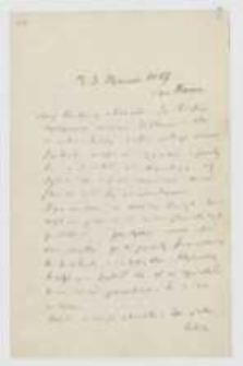 List Józefa Ignacego Kraszewskiego do Adama [Miłaszewskiego] z 3 stycznia 1887 roku