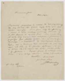 List Józefa Ignacego Kraszewskiego do [Joanny Miłaszewskiej] z 5 lutego 1860 roku