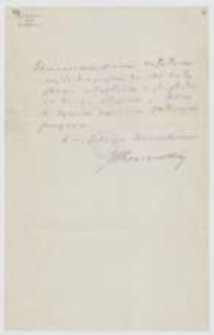 List Józefa Ignacego Kraszewskiego do [Emila] Sieniawskiego z [4 stycznia 1881] roku
