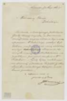 List Józefa Ignacego Kraszewskiego do NN z 3 maja 1861 roku