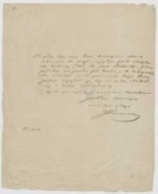 List Józefa Ignacego Kraszewskiego do NN, bez daty