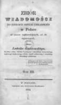 Zbiór wiadomości do historyi sztuki lekarskiej w Polsce od czasów najdawniejszych, aż do najnowszych T.3