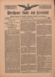 Wreschener Stadt und Kreisblatt: amtlicher Anzeiger für Wreschen, Miloslaw, Strzalkowo und Umgegend 1912.08.03 Nr92