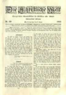 Die Christliche Welt: evangelisches Gemeindeblatt f&uuml;r Gebildete aller St&auml;nde. 1903.06.05 Jg.17 Nr.23