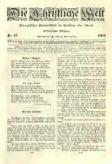 Die Christliche Welt: evangelisches Gemeindeblatt für Gebildete aller Stände. 1903.11.19 Jg.17 Nr.47