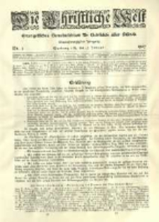 Die Christliche Welt: evangelisches Gemeindeblatt für Gebildete aller Stände. 1907.01.17 Jg.21 Nr.3