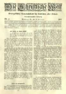 Die Christliche Welt: evangelisches Gemeindeblatt für Gebildete aller Stände. 1907.02.28 Jg.21 Nr.9