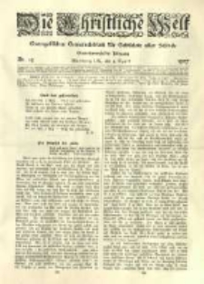 Die Christliche Welt: evangelisches Gemeindeblatt für Gebildete aller Stände. 1907.04.04 Jg.21 Nr.14