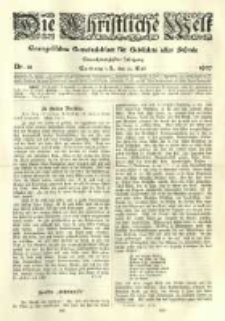 Die Christliche Welt: evangelisches Gemeindeblatt für Gebildete aller Stände. 1907.05.23 Jg.21 Nr.21