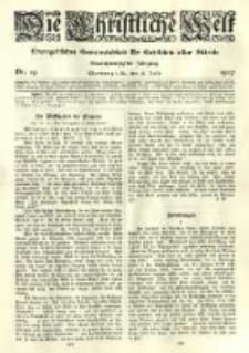 Die Christliche Welt: evangelisches Gemeindeblatt für Gebildete aller Stände. 1907.07.18 Jg.21 Nr.29