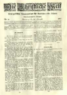 Die Christliche Welt: evangelisches Gemeindeblatt für Gebildete aller Stände. 1907.08.01 Jg.21 Nr.31