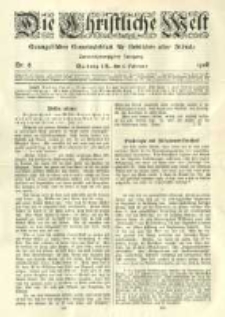 Die Christliche Welt: evangelisches Gemeindeblatt für Gebildete aller Stände. 1908.02.06 Jg.22 Nr.6