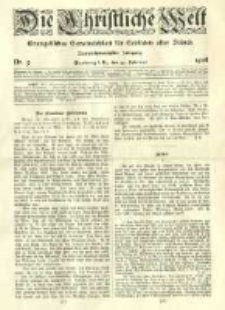 Die Christliche Welt: evangelisches Gemeindeblatt für Gebildete aller Stände. 1908.02.27 Jg.22 Nr.9
