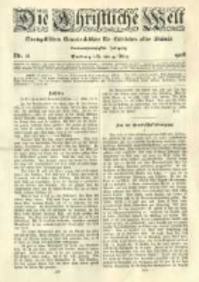 Die Christliche Welt: evangelisches Gemeindeblatt für Gebildete aller Stände. 1908.03.19 Jg.22 Nr.12