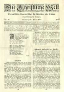 Die Christliche Welt: evangelisches Gemeindeblatt für Gebildete aller Stände. 1908.04.16 Jg.22 Nr.16