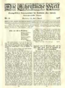 Die Christliche Welt: evangelisches Gemeindeblatt für Gebildete aller Stände. 1908.08.06 Jg.22 Nr.32